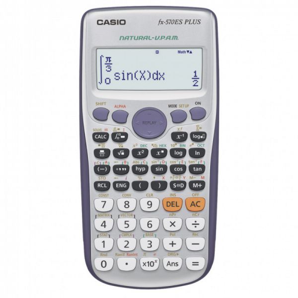 Калькулятор Casio FX-570ESPLUS 10+2 разряда серый 403 функции питание от батареи