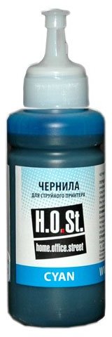 Тонер для картриджа Epson WP-4015DN WF-7015/7515/7525 100мл Cyan пигмент (HOSt)